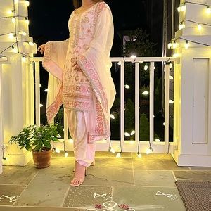 Pink patiala suit